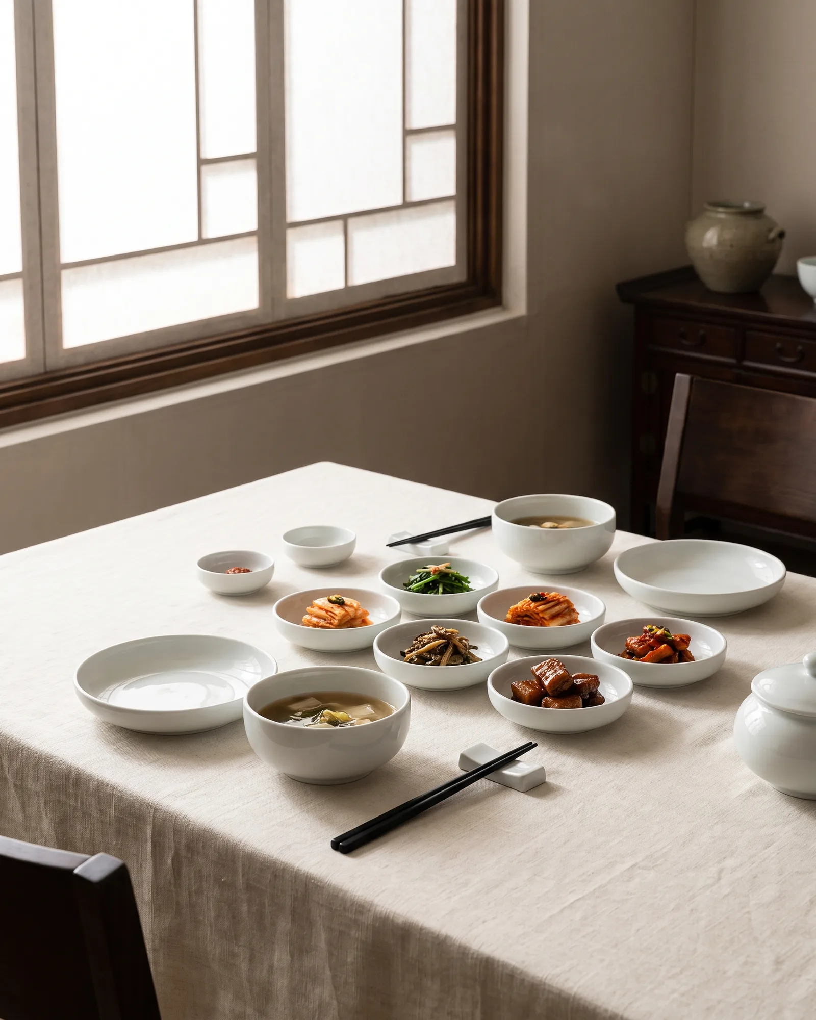 미담식당 — 자연광이 드는 식사 공간