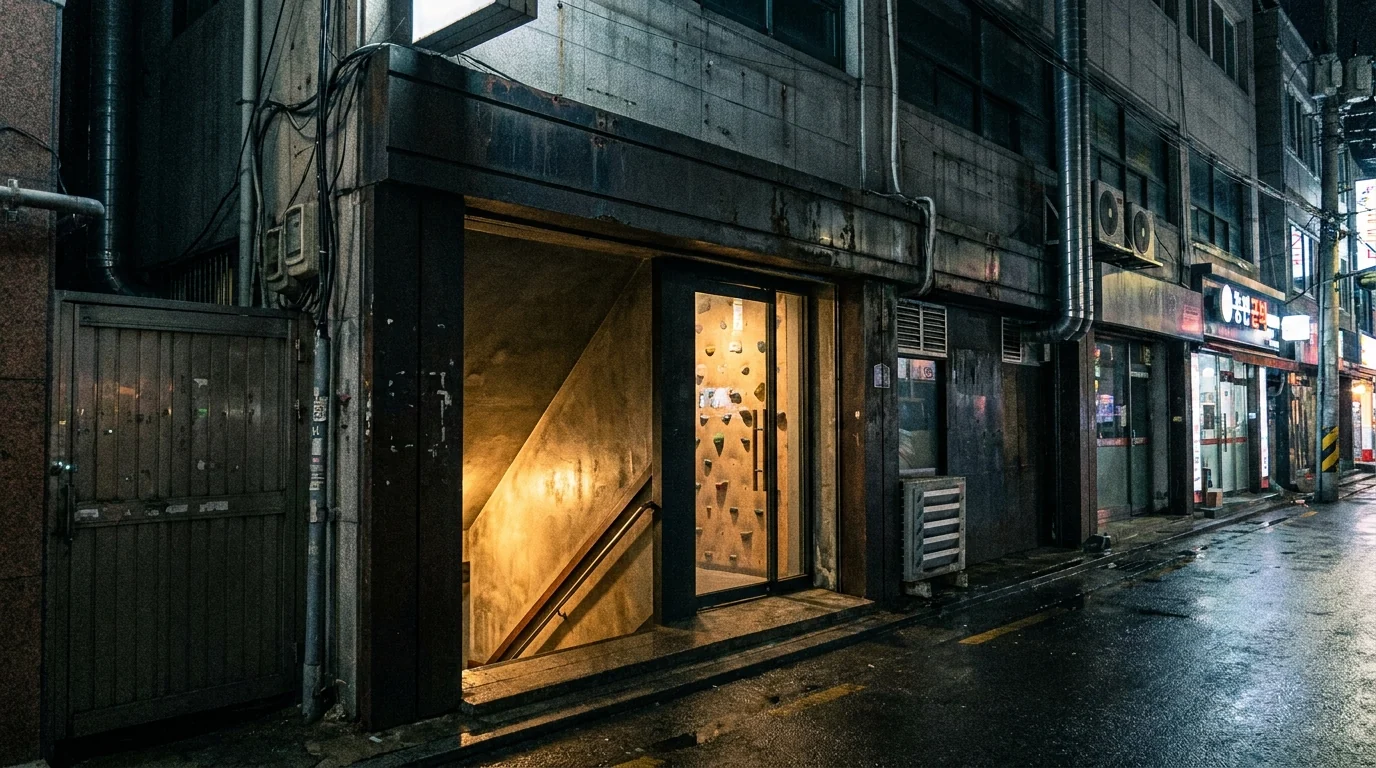 그립온클라이밍이 있는 광안리 건물 외관